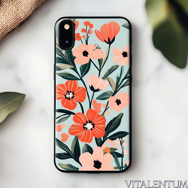 AI ART Stylish Botanical Patterned Phone Cover