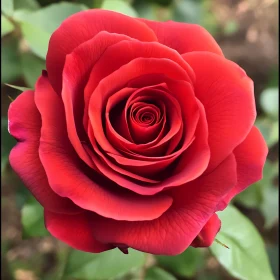 Detailed Red Rose Close-Up