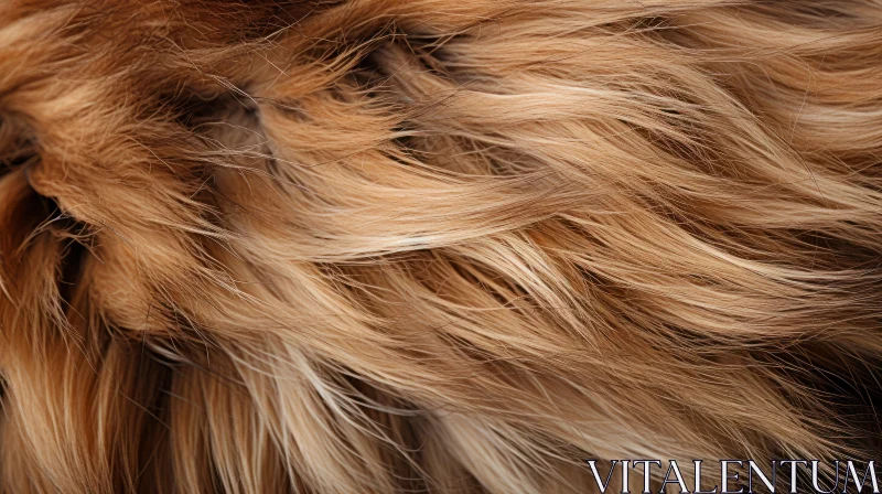 Abstract Lion Mane Texture in Light Brown and Beige AI Image
