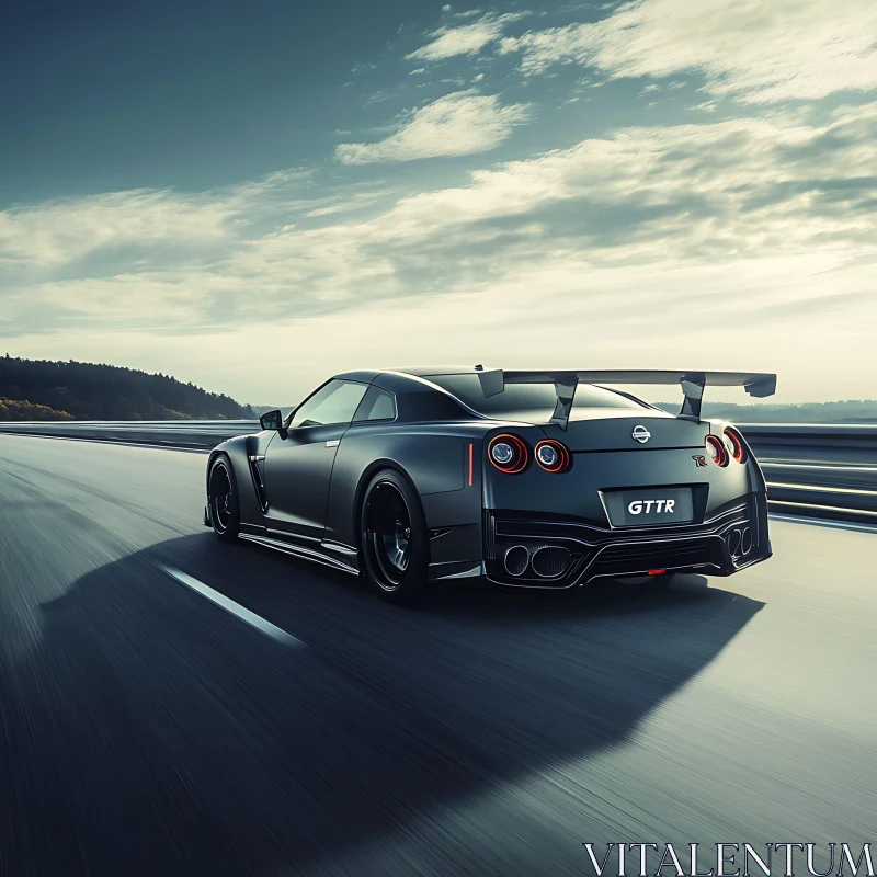 Nissan GT-R at High Speed AI Image