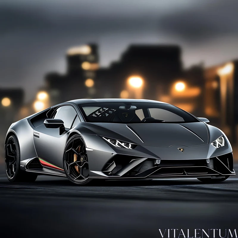 Luxury Sports Car in City AI Image