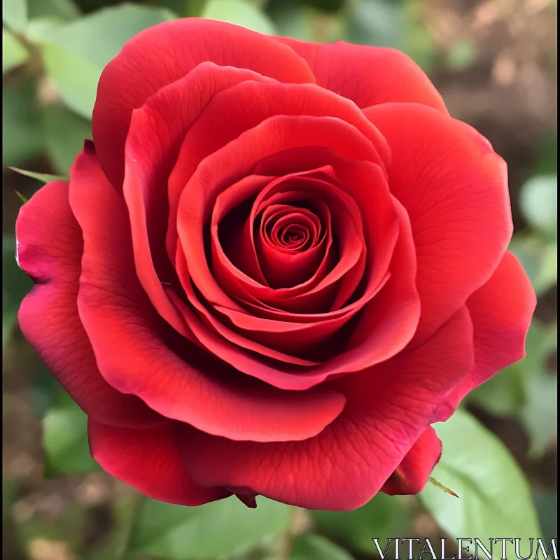 AI ART Detailed Red Rose Close-Up