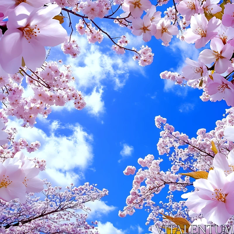 Springtime Bloom of Cherry Blossoms AI Image