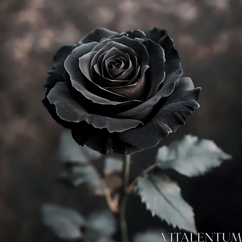 Allure of a Black Rose AI Image