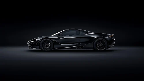 Stylish Modern Black Sports Car