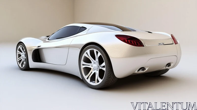 Luxury White Sports Automobile AI Image