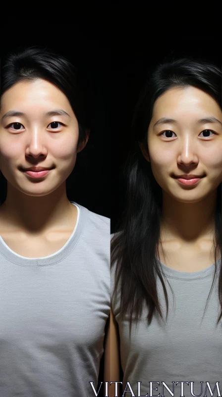 Before and After: Captivating Portraits of Two Women AI Image