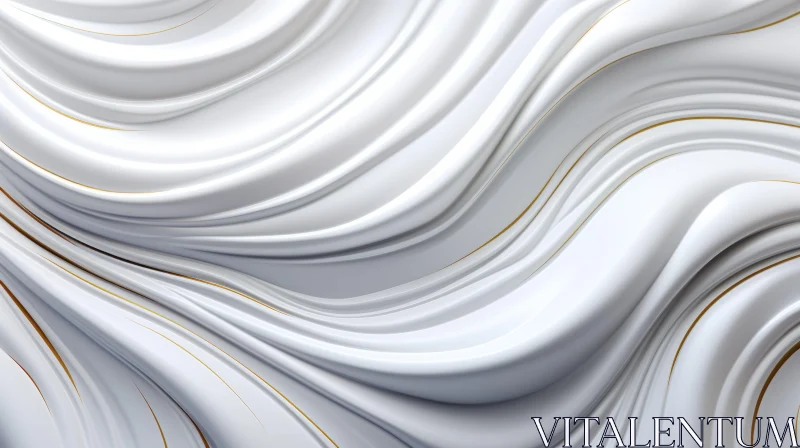 White and Gold Marble with Fabric Forms AI Image