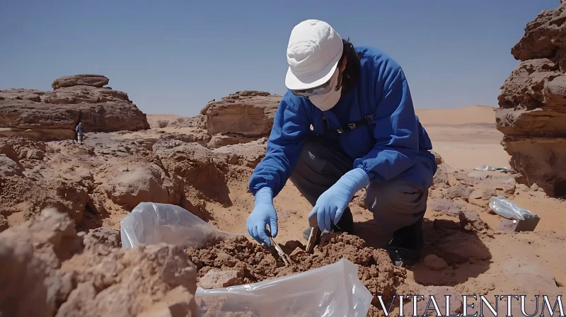 Desert Archaeology Excavation AI Image