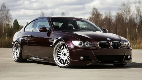 Elegant Maroon BMW Sports Car