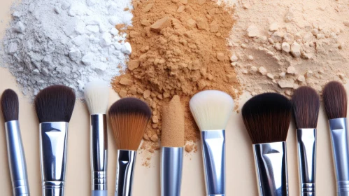 Makeup Brushes in Environmental Awareness Style | White and Amber