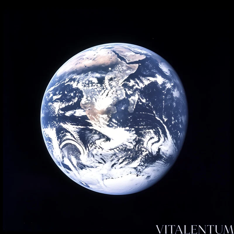 The Blue Marble: Earth Seen from Space AI Image