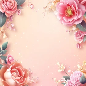 Enchanting Floral Composition with Soft Pink Blossoms