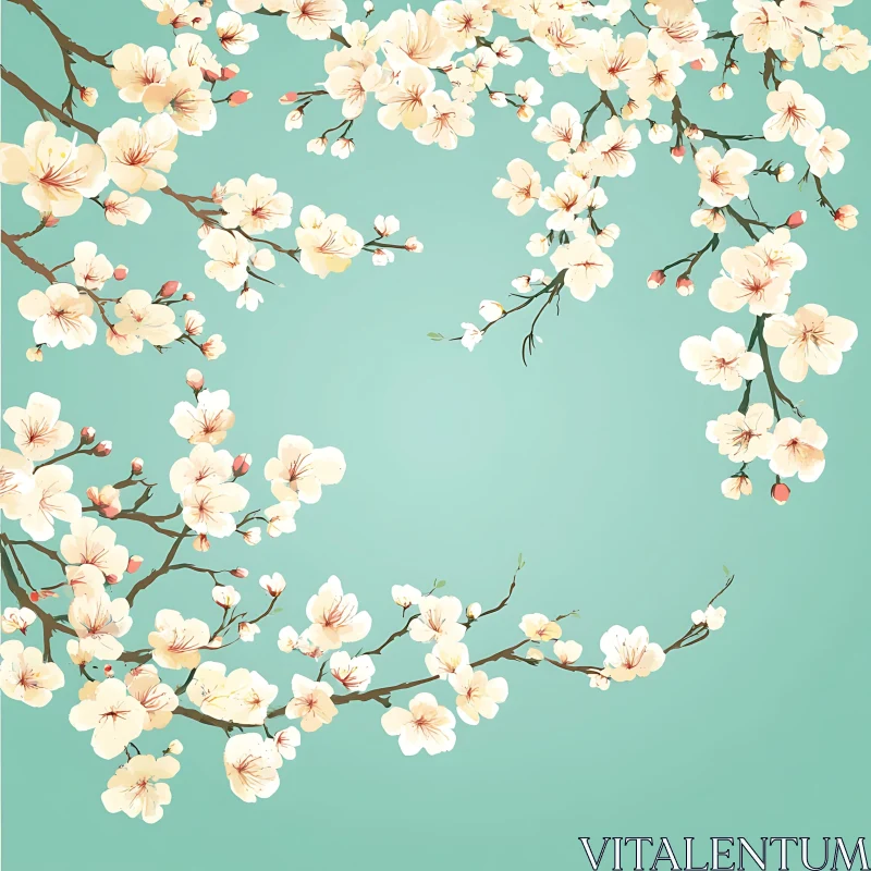 Cherry Blossom Floral Art