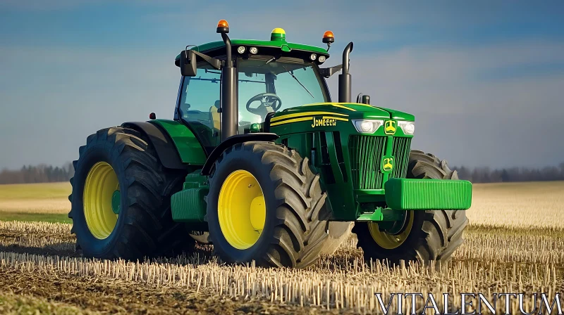 Agricultural Tractor in Farmland