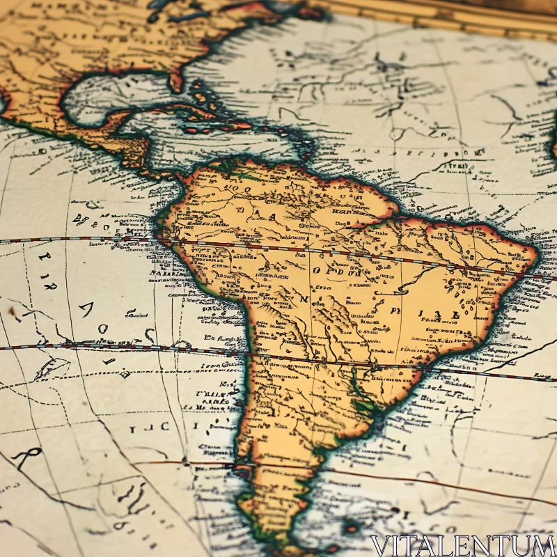 Vintage Cartography of South America Vintage Cartography of South America