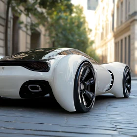 Modern Futuristic Car in City