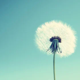 Dandelion Seeds Floating in Tranquil Sky