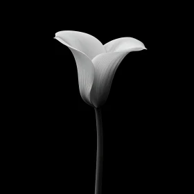 Minimalist Black and White Lily Photo