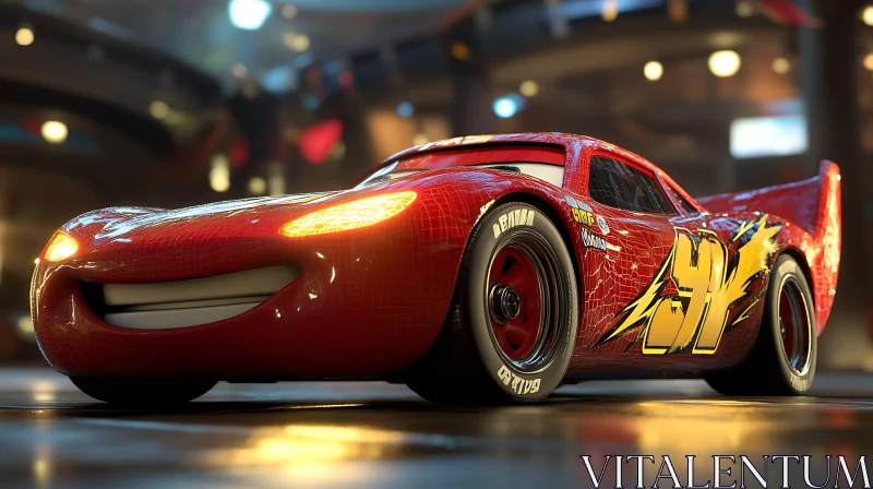 AI ART Detailed 3D Animated Race Car