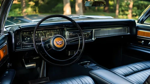 Classic Automotive Design Inside a Vintage Car