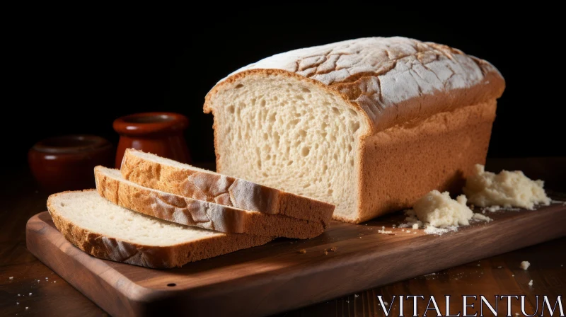 Artistic Still Life Photography of Sliced Bread AI Image