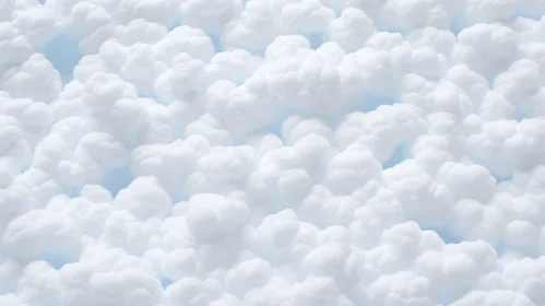 Serene Cloud in Blue Sky - A Touch of Voxel Art