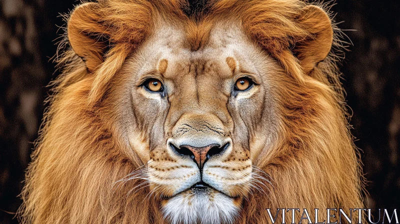 Regal Lion Stare AI Image