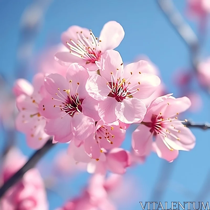 Cherry Blossoms Sky AI Image