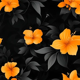 Contrasting Orange Floral Elegance