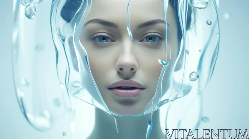 Captivating Underwater Portrait - Hyper-realistic Futuristic Art AI Image