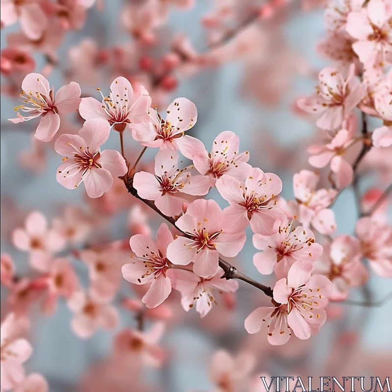 Cherry Blossoms in Bloom AI Image