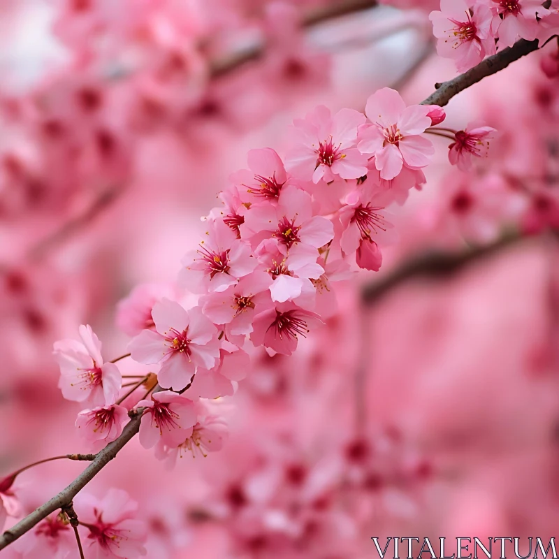 AI ART Cherry Blossom Tree in Full Bloom