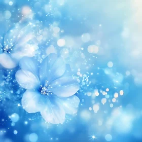 Ethereal Blue Floral Dream