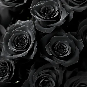 Monochrome Black Roses