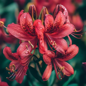 Detailed Red Flower Petals