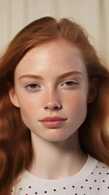 Captivating Portrait of a Person with Freckled Red Hair