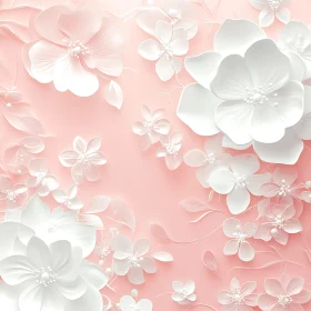 Ethereal White Floral Artwork