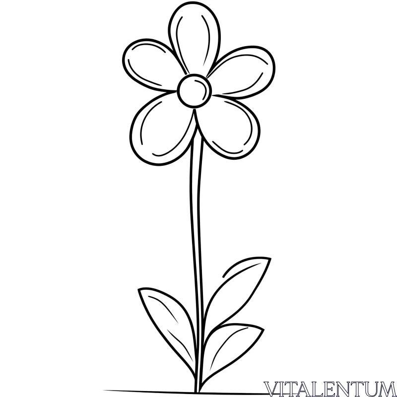 Minimalist Botanical Line Art AI Image