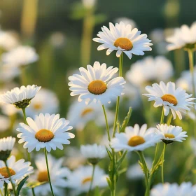 Sunlit Daisy Field