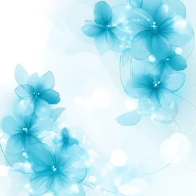 Ethereal Blue Blossoms