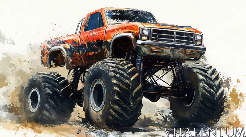 Powerful Off-Road Monster Truck AI Image