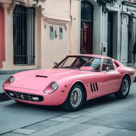 Vintage Ferrari in Serene Urban Setting