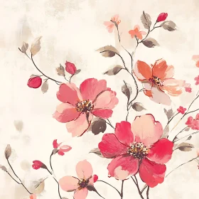 Graceful Floral Art in Watercolor