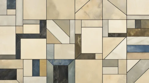Abstract Geometric Tiles in Earth Tones