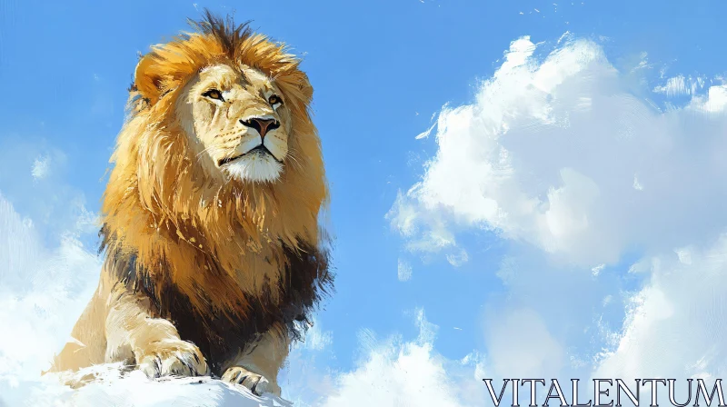 AI ART Regal Lion Portrait