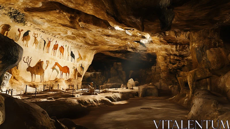 AI ART Prehistoric Art in an Ancient Cave