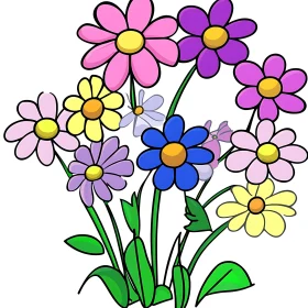 Daisy Bouquet Illustration