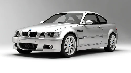 Sleek White BMW Car