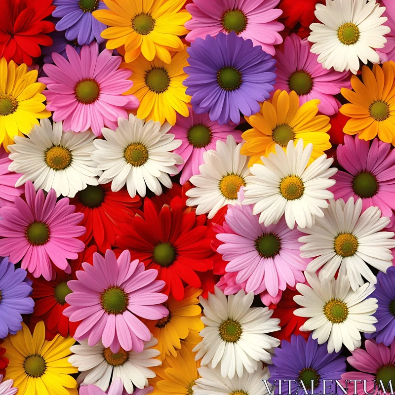 Vivid Floral Display of Daisies